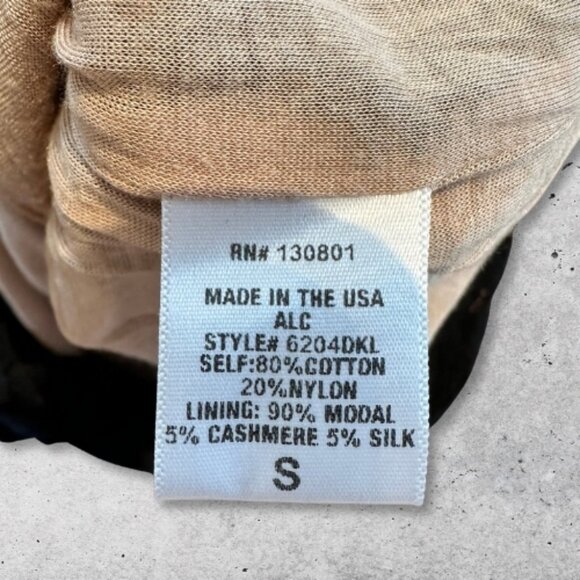 A.L.C. Scarlet Mini Dress‎ Long-Sleeve Black Lace Nude Lining Ruched Side W S - Picture 5 of 12